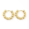 Brass Ball Beaded Hoop Earrings for Women X-EJEW-B013-05-1