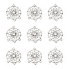 Tibetan Style Alloy Chandelier Components Links TIBE-TAG0001-01-7