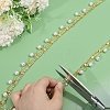 Glass Rhinestone Cup Chains CH-WH0014-01G-3