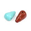 Dyed Synthetic Turquoise 3 Hole Guru Beads G-C198-01A-01-2