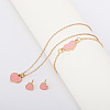Heart Alloy Enamel Link Bracelets & Stud Earrings & Pendant Necklaces for Women FS-WG7E308-04-1