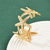 304 Stainless Steel Cuff Bangles for Women BJEW-D356-01G-3