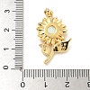 Brass Micro Pave Cubic Zirconia with Resin Pendants X-KK-G517-05G-01-3