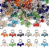48Pcs 12 Colors Imitate Austrian Crystal Bicone Glass Pendants PALLOY-YW00070-1