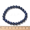 Natural Lapis Lazuli Bead Stretch Bracelets X-BJEW-K212-B-047-4