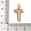 304 Stainless Steel Micro Pave Clear Cubic Zirconia Pendants CU-CBA703A-05G-T-3