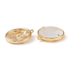 Real 18K Gold Plated Brass Micro Pave Clear Cubic Zirconia Pendants ZIRC-J039-14G-C-2