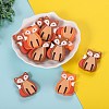 12Pcs 3 Colors Cartoon Fox Silicone Focal Beads JX716A-6