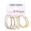 6 Pairs Alloy Earring Sets WGC7E5F-04-1