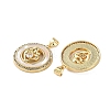 Brass Micro Pave Cubic Zirconia Pendants KK-U070-04A-G-2
