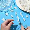 250G Marine Theme ABS Plastic Imitation Pearl Beads OACR-CJ0002-35-4