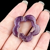 Natural Amethyst Hollow Flower Pendants PW-WG95796-02-1