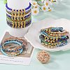 Glass Beads Bracelets BJEW-SW01604-02-3