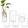 BENECREAT 6Pcs 3 Style Column Glass Vase Ornaments AJEW-BC0002-25-1