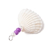 5Pcs 5 Colors Natural Clam Shell Pendants PALLOY-JF03354-5