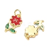 Brass Micro Pave Cubic Zirconia Pendants KK-K417-05G-2