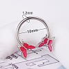 316L Stainless Steel Micro Pave Cubic Zirconia Hoop Nose Rings WG5D603-02-1