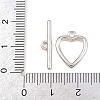 Heart Brass Toggle Clasps KK-G548-43P-03-4