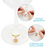 24Pcs 6 Colors Brass Wine Glass Charms AJEW-GO00007-3