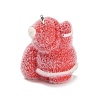 Christmas Flocky Opaque Resin Pendants RESI-C064-01A-2