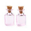 Square Glass Cork Bottles Ornament GLAA-D002-04B-1