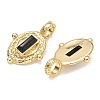 Rack Plating Brass Pave Cubic Zirconia Pendants CU-CBA01AA-04G-2