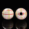 Easter Theme Printed Wood Beads WOOD-T032-22C-2