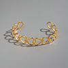 Hollow 304 Stainless Steel Cuff Bangles for Women QQ2164-4