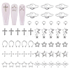 60Pcs 10 Styles Alloy Cabochons DIY-PH0029-09-1