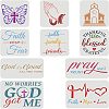 Religion Theme PET Drawing Painting Stencils Templates Sets DIY-WH0172-945-1