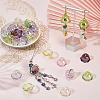 70Pcs 7 Colors UV Plating Acrylic Bead Caps OACR-SP0001-60-3