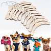 10Pcs 3 Styles Wood Clothes Hanger for Dog Cat AJEW-DR0001-09-4