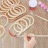 Unfinished Schima Wood Rings for DIY Accessories WOOD-WH0002-65C-3