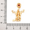 Christmas Theme Brass Micro Pave Cubic Zirconia Pendants KK-C076-22G-01-3