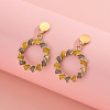 Elegant Stainless Steel Twist Earrings Set for Women GD7683-1