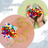 16Pcs Flower Polyester Ornament DIY-HY0003-34B-5