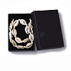 Cowrie Shell Choker Necklaces NJEW-JN02388-01-5