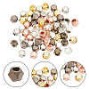 ARRICRAFT 600Pcs 6 Colors Polyhedron Alloy Finding Beads FIND-AR0004-57-4