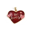 Brass Enamel Pendants KK-D424-31A-G-1