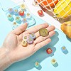 18Pcs 6 Colors UV Plating Acrylic Beads MACR-CJ0002-35-4
