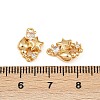 Ocean Theme Brass Micro Pave Cubic Zirconia Charms X1-KK-F902-08T-G-3