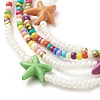 Summer Jewelry Starfish Waist Bead NJEW-C00028-03-5
