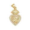 Brass Micro Pave Cubic Zirconia Pendants KK-P323-11U-G01-1