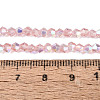 AB Color Plated Transparent Glass Beads Strands GLAA-G127-01-01D-2
