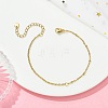 304 Stainless Steel Satellite Chain & Cable Chain Bracelets BJEW-JB14160-01-2