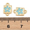 Brass Enamel Connector Charms KK-H078-03A-G02-3