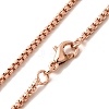 2mm Rack Plating Brass Box Chain Necklaces for Women Men MAK-L044-60RG-2