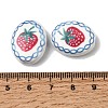 Hand Painted Oval Porcelain Beads PR-CBA03B0-01D-3