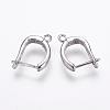 Brass Hoop Earring Findings with Latch Back Closure ZIRC-F052-28P-1
