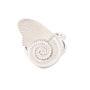 Spiral Shell Brass Open Cuff Rings RJEW-U009-10P-2